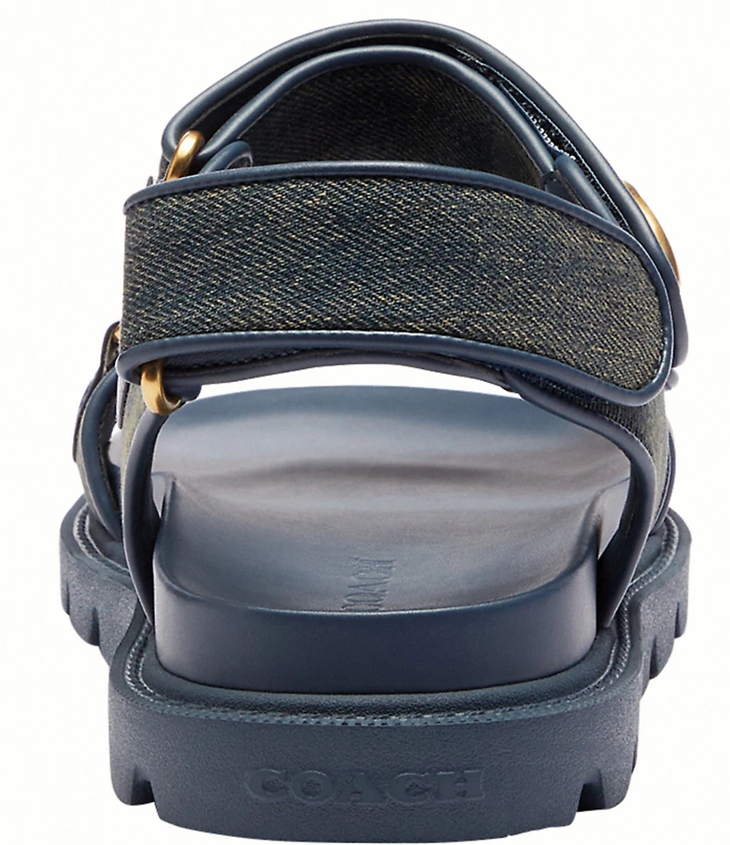 COACH Brynn Denim Hook-and-Loop Sandals
