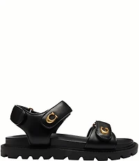 COACH Brynn Leather Hook-and-Loop Sandals
