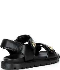 COACH Brynn Leather Hook-and-Loop Sandals