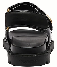 COACH Brynn Leather Hook-and-Loop Sandals