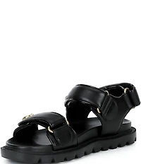 COACH Brynn Leather Hook-and-Loop Sandals