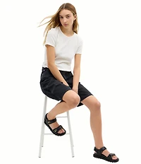 COACH Brynn Leather Hook-and-Loop Sandals