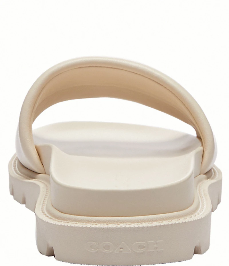COACH Brynn Leather Slide Sandals