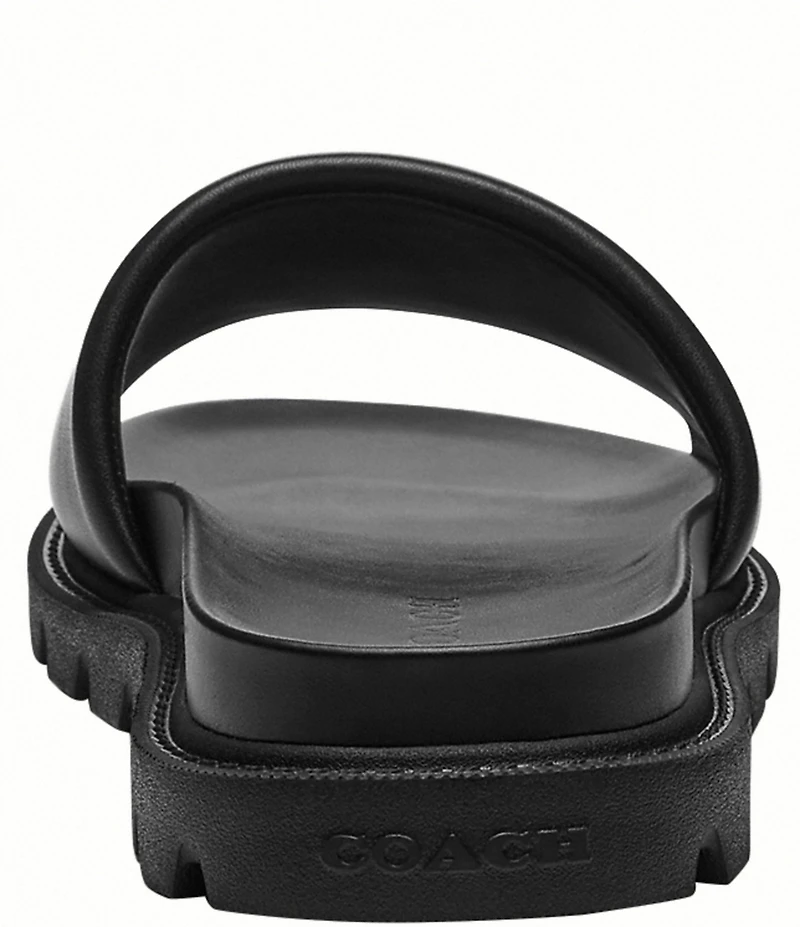 COACH Brynn Leather Slide Sandals