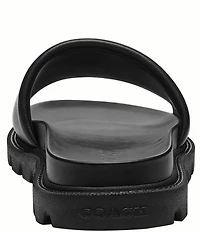 COACH Brynn Leather Slide Sandals