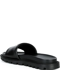 COACH Brynn Leather Slide Sandals