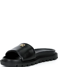 COACH Brynn Leather Slide Sandals