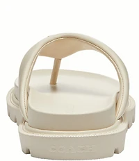 COACH Brynn Leather Thong Sandals