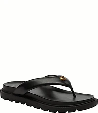 COACH Brynn Leather Thong Sandals