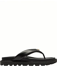 COACH Brynn Leather Thong Sandals