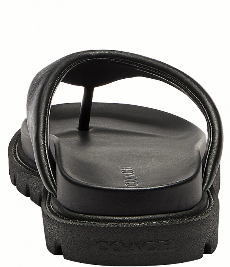 COACH Brynn Leather Thong Sandals