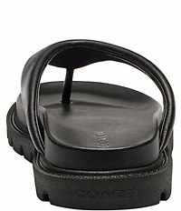 COACH Brynn Leather Thong Sandals