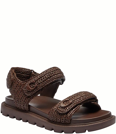 COACH Brynn Woven Raffia Sandals