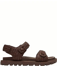 COACH Brynn Woven Raffia Sandals