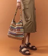 COACH Brynn Woven Raffia Sandals