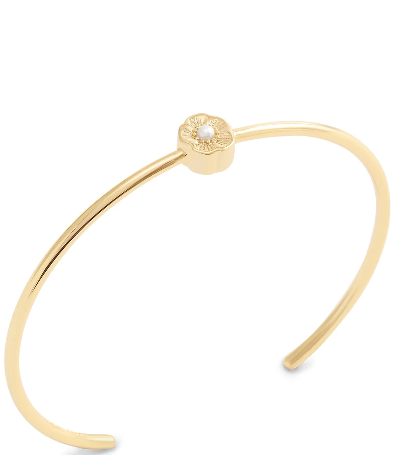 COACH Floral Thin Cuff Bracelet