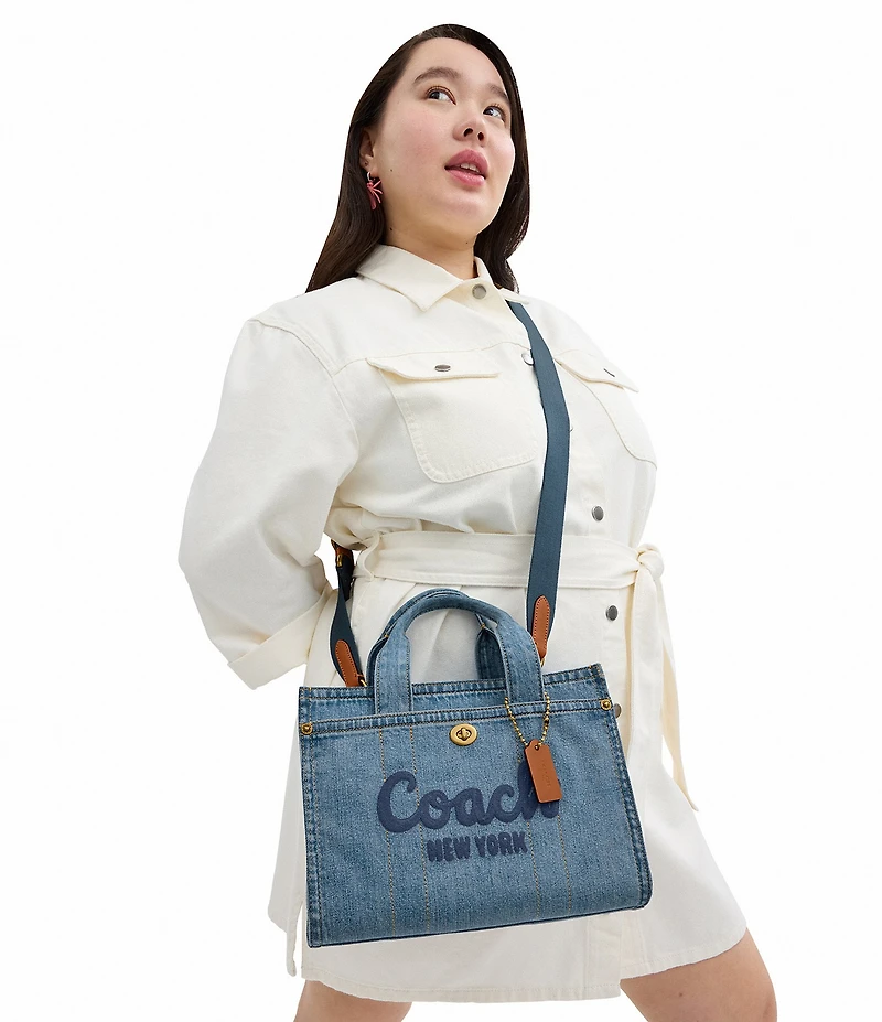 COACH Cargo 26 Mini Denim Tote Bag