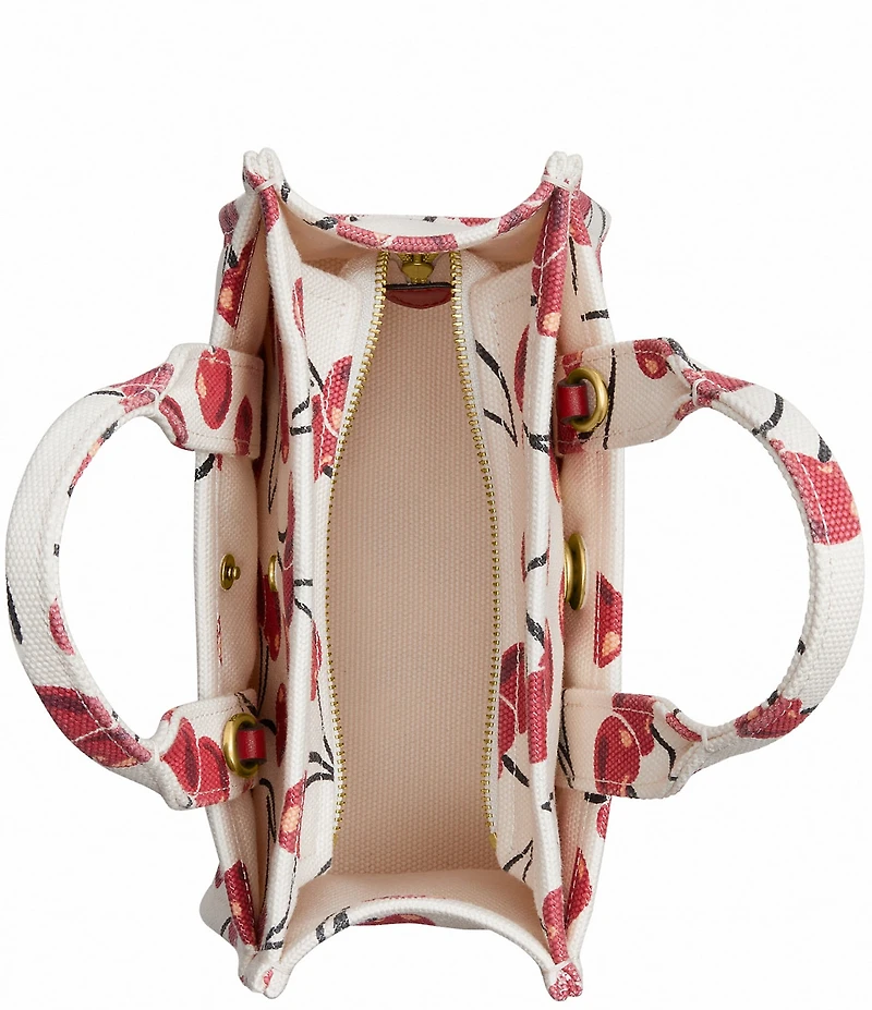 COACH Cargo Cherry Print Canvas Tote Bag 20