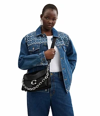 COACH Chain Tabby Silver Hardware Shoulder Bag
