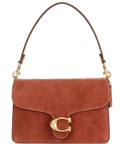 COACH Chain Tabby Suede Shoulder Bag
