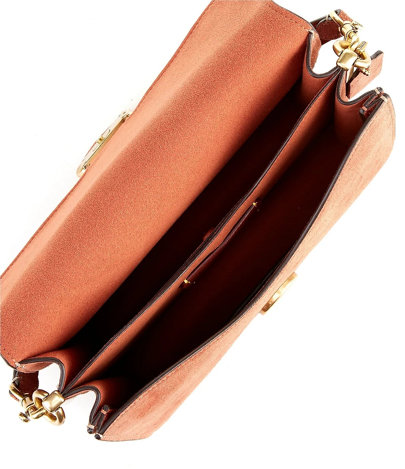 COACH Chain Tabby Suede Shoulder Bag