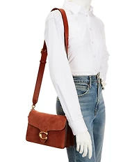 COACH Chain Tabby Suede Shoulder Bag