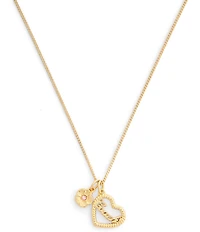 COACH Charming Charms Signature Heart Short Pendant Necklace