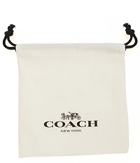 COACH Charming Charms Signature Heart Stud Earrings