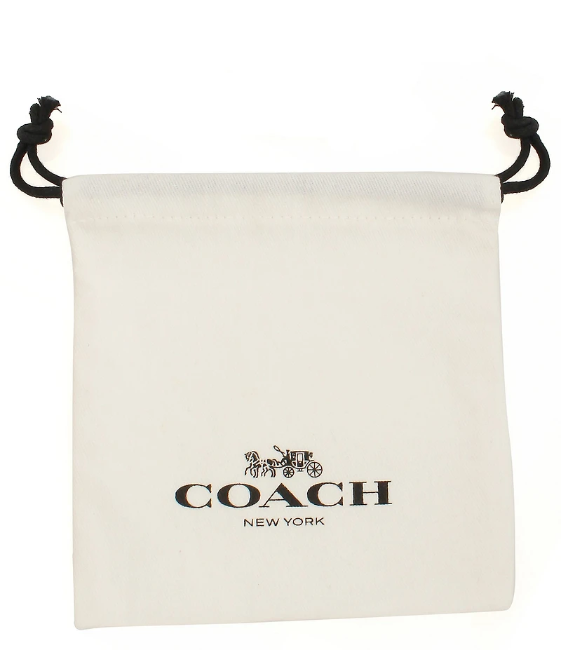 COACH Charming Charms Heart Lock And Key Signature Line Bracelet