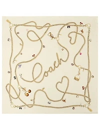 COACH Charms Printed Silk Square Scarf
