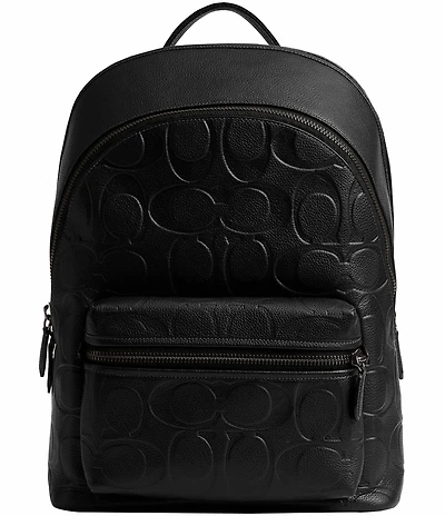 COACH Charter Max Signature Leather Backpack