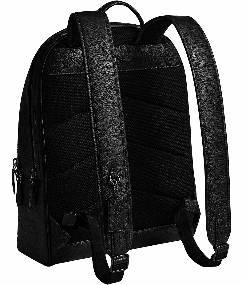 COACH Charter Max Signature Leather Backpack