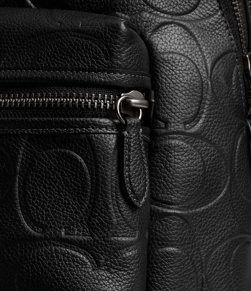 COACH Charter Max Signature Leather Backpack