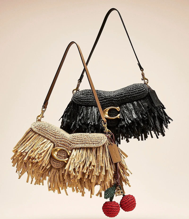 COACH Cherries Straw Bag Charm