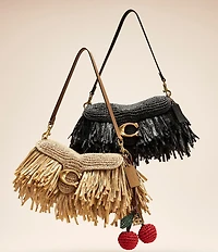 COACH Cherries Straw Bag Charm