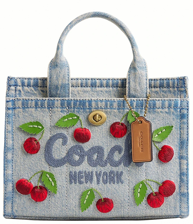 COACH Cherry Denim Cargo Tote Bag 20