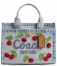 COACH Cherry Denim Cargo Tote Bag 20