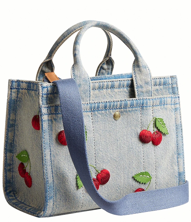 COACH Cherry Denim Cargo Tote Bag 20