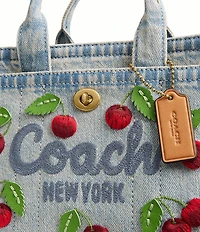 COACH Cherry Denim Cargo Tote Bag 20