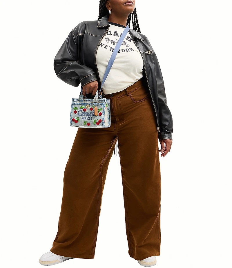 COACH Cherry Denim Cargo Tote Bag 20