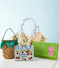 COACH Cherry Denim Cargo Tote Bag 20