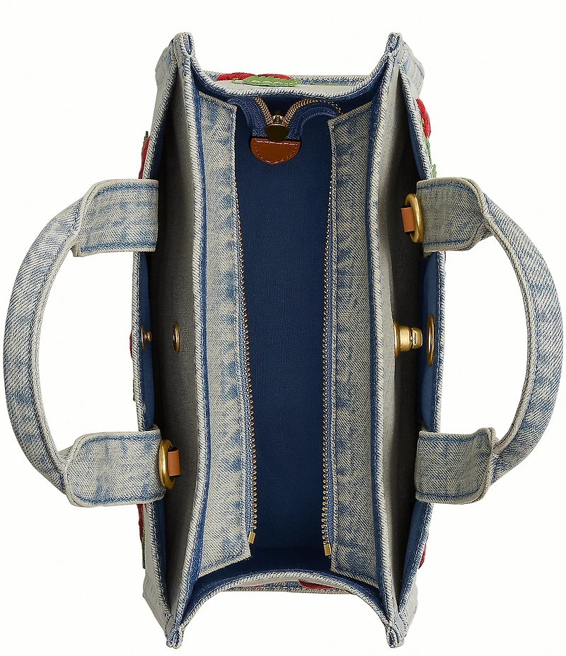 COACH Cherry Denim Cargo Tote Bag 26