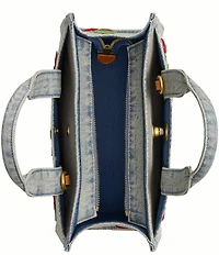 COACH Cherry Denim Cargo Tote Bag 26