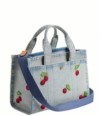 COACH Cherry Denim Cargo Tote Bag 26