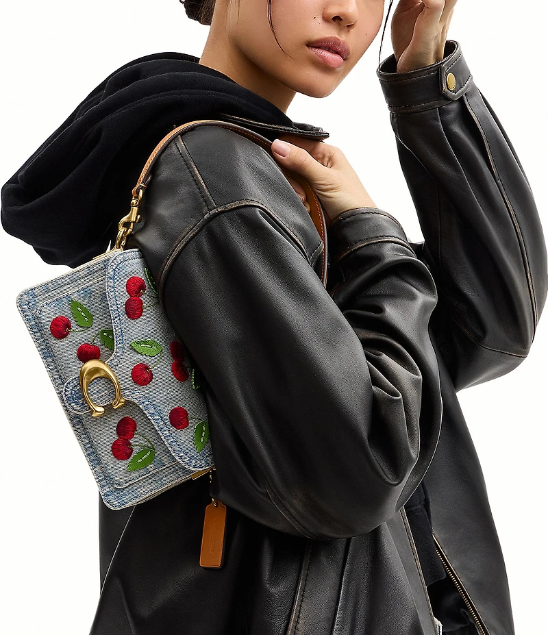 COACH Cherry Denim Tabby 20 Shoulder Bag
