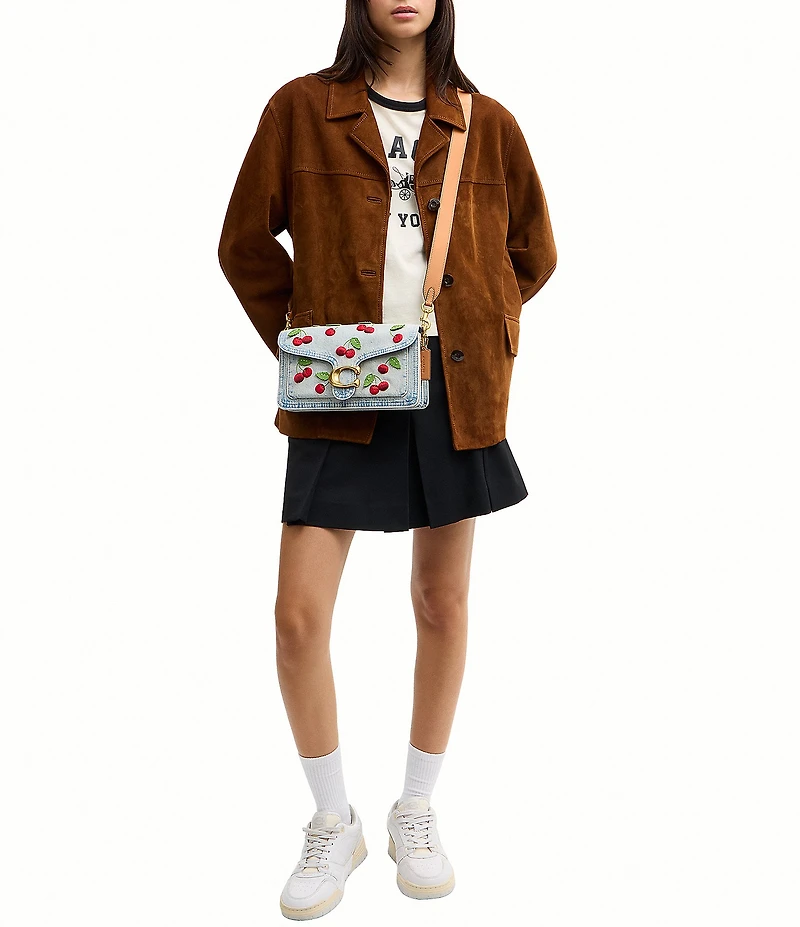 COACH Cherry Denim Tabby 26 Bag