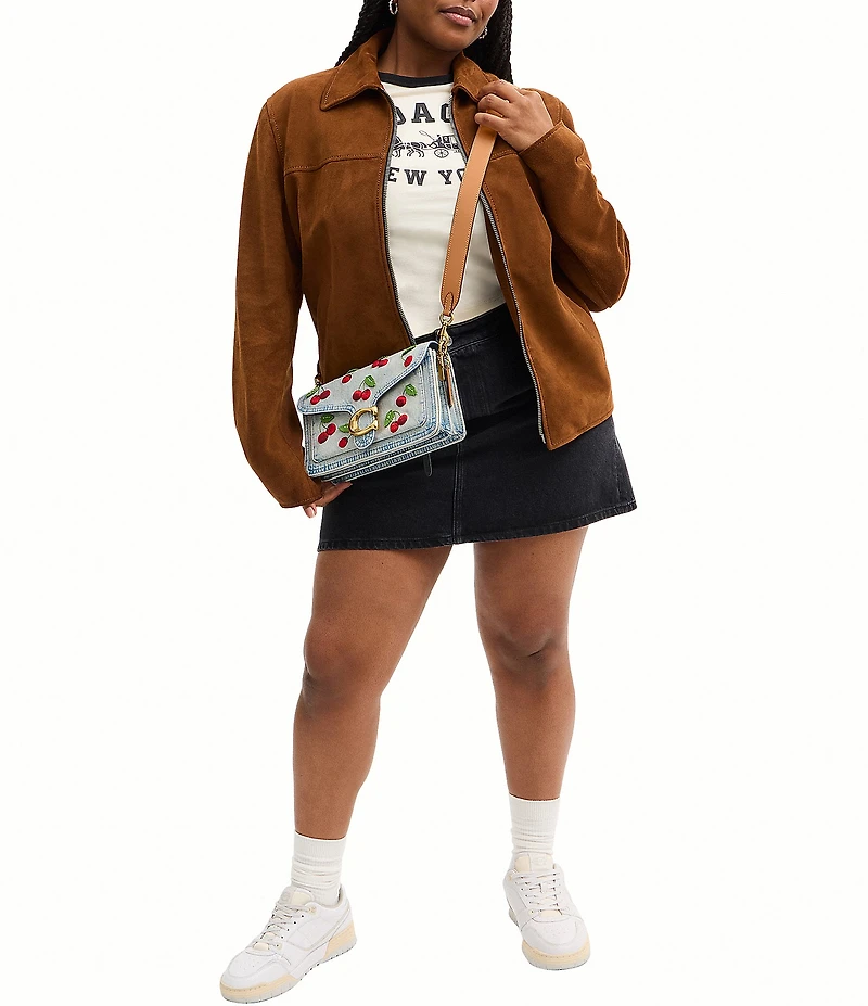 COACH Cherry Denim Tabby 26 Bag