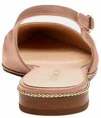 COACH Claire Leather Studded Slingback Flats