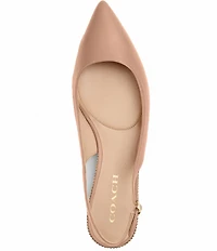 COACH Claire Leather Studded Slingback Flats