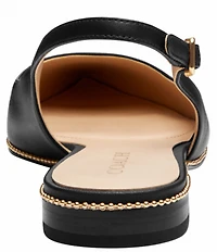 COACH Claire Leather Studded Slingback Flats